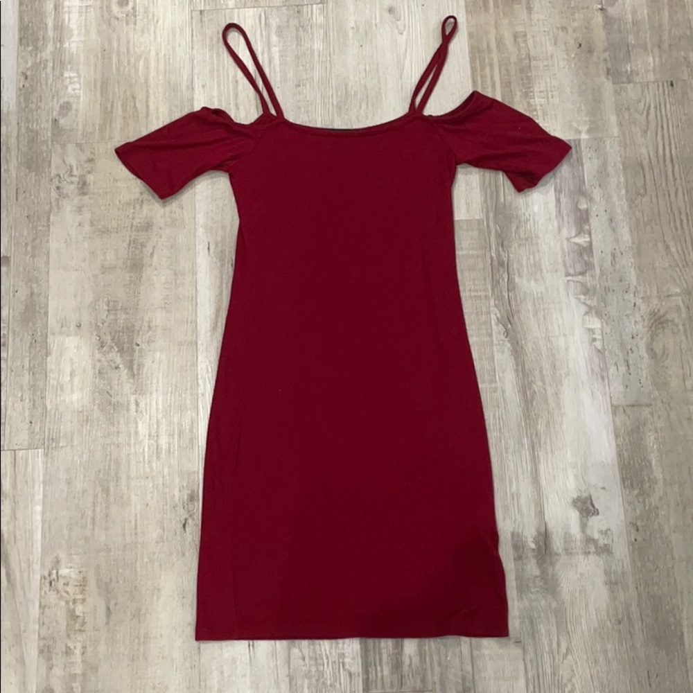 red tight dress